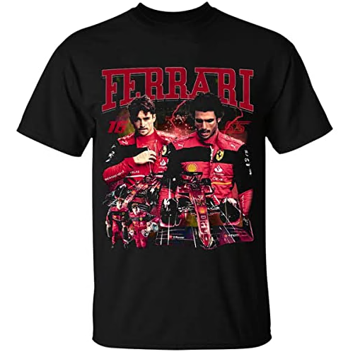 Charles Leclerc, Carlos Sainz Racing 90s Vintage Shirt, Leclerc Shirt, Sainz Shirt,Ferrari Racing Shirt, Ferrari Racing, F1 Gifts Black and White and Other