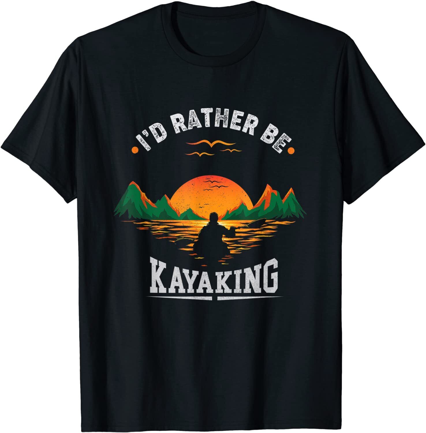 I’D Rather Be At The Lake Kayaking Shirt Kanuing at the Lake T-Shirt Unisex