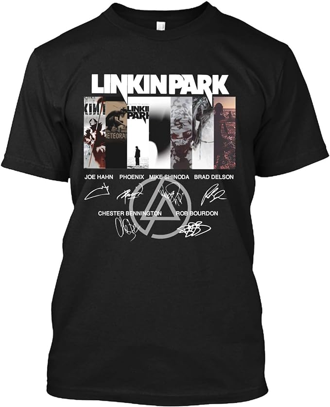 Link Park Logo Rock Band Signature T Shirt Gift Tee for Men Women Black