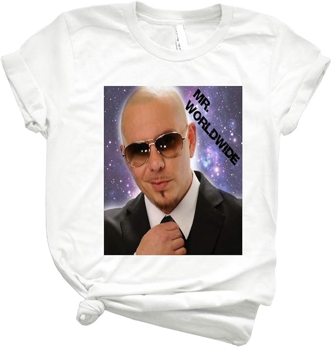 Mr Worldwide – Pitbull Classic Style T Shirt Gift Tee Graphic for Womens Man White