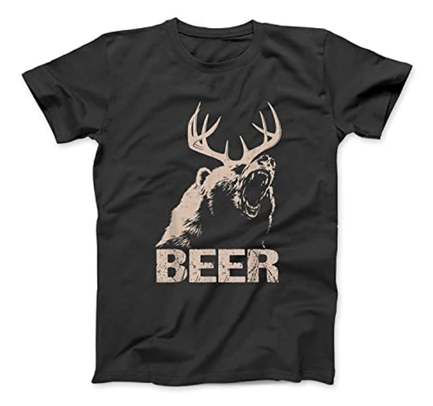 Beers Deer Bears T-Shirt Sweatshirt Hoodie Tanktop for Men Women Kids Black
