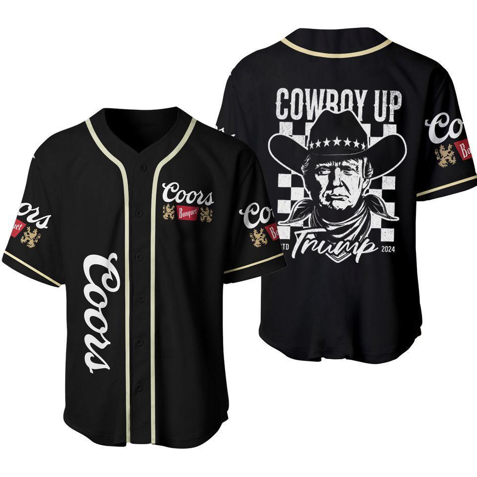 Cowboy Trump Coors Banquet Jersey Shirt