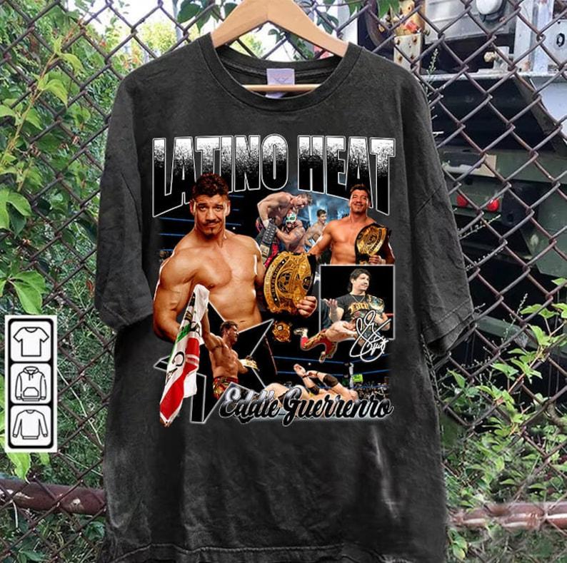 Eddie Guerrero Vintage 90s Graphic Style Latino Heat T Shirt