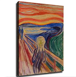 The Scream Famous paintings by Edward Munch poster Canvas Wall Art Modern Home Living Room Office Bedroom Decor