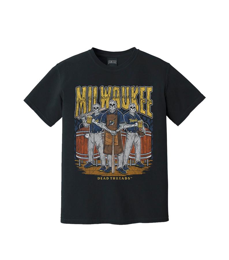 ‘Milwaukee Baseball Tee, Vintage Brewers Graphic Baseball Shirt, The Dead Man Retro Print Design, Game Day Clothing, Gift For Fans Baseball Cotton Top