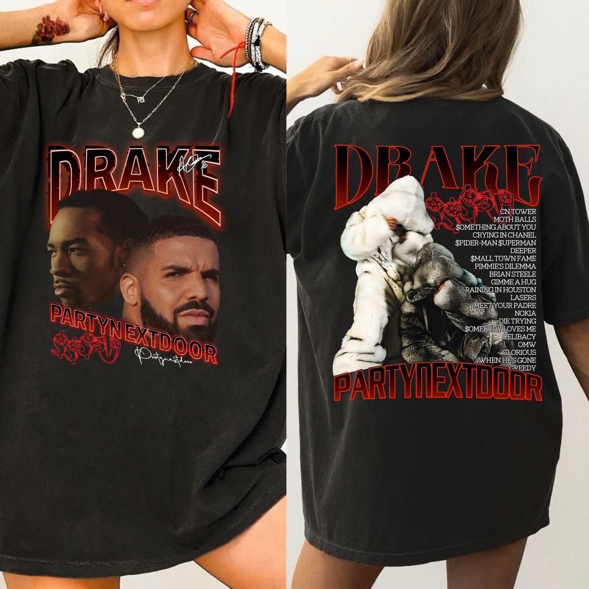 2-Side Drake Party Next Door Tee, K3ndrich L@mar Super Bowl Shirt, K3ndrich L@mar Merch, Rapper Lover Shirt