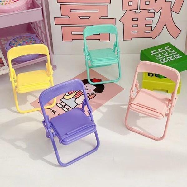 Phone Holder, Phone Stand, Cute Foldable Chair Shaped Desk Phone Holder