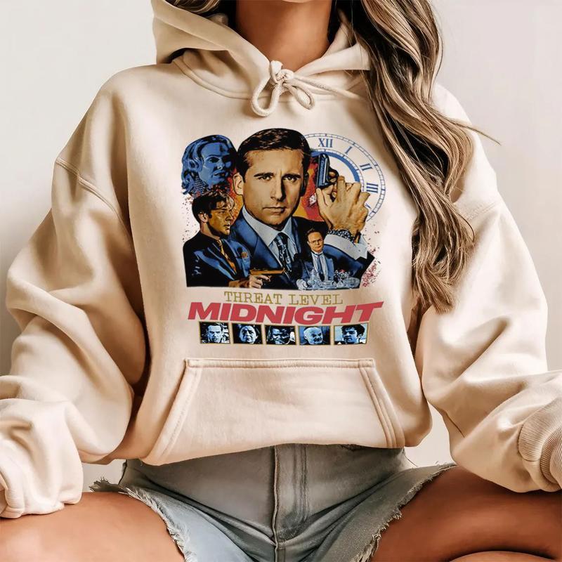 The Office Shirt, Michael Scott Threat Level Midnight Sweatshirt, Pop Culture Hoodie, The Office TV Show Inspired Sweatshirt For Men And Women – Retro TV Parody Sweatshirt Casual Fabric
