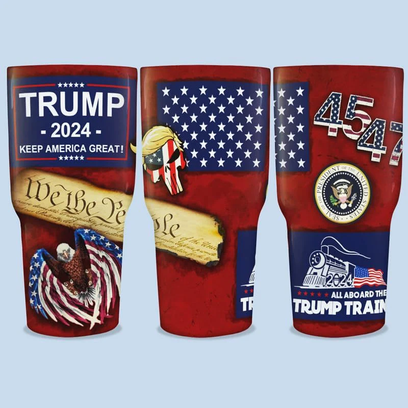 BNB American F l a g Insulated Tumbler, MAGA Stainless Steel Tumbler, Vacuum Double Wall Travel Coffee Cup, Unique Gifts For Birthday Or Patrick Day