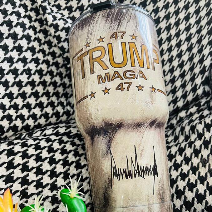 MAGA Trup Tumbler 2024, Skull American 30 Oz Tumbler