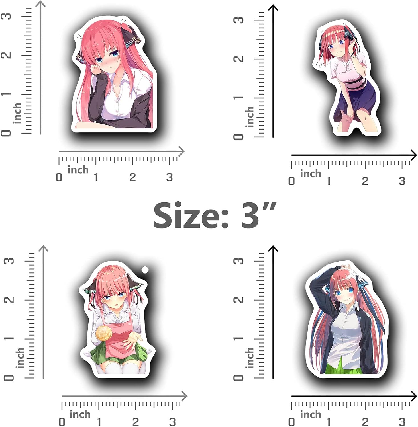 The Quintessential Quintuplets Nino Nakano Cool Girl Sticker for Water Bottles, Phone, Laptop, Skateboard, Car