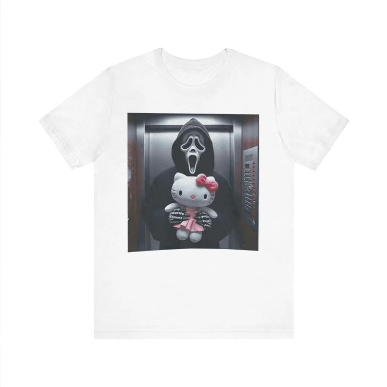 Horror Ghostface Hallo Kitty Shirt, Scream Movie, Ghostface, Scary Movie, Halloween Shirt, T-shirt, Sweatshirt, Hoodie