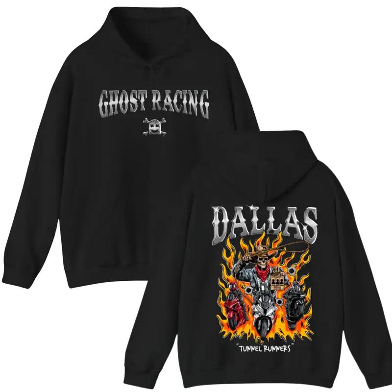 Dallas Ghost Hoodie, Ghost Racing Hoodie, Motorcycle Hoodie, Racing Hoodies