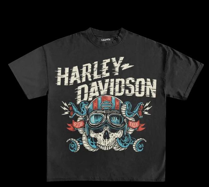Harley Davidson Road King Tee, Motorcycle Tees , Streetwear, Nicely Distressed, Retro Y2K, Unisex T-Shirt For Men, For Women Crewneck Clothes, Gift For Lovers, Gift Idea