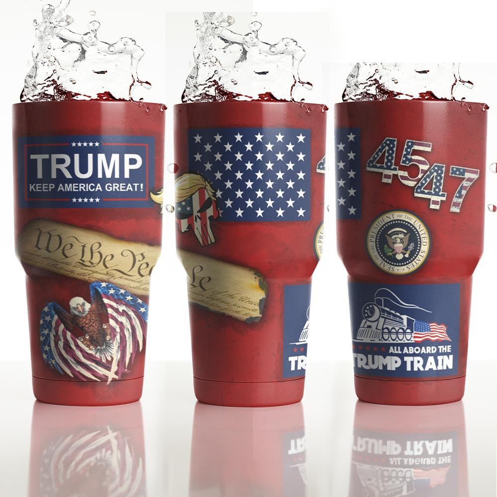 BNB American F l a g Insulated Tumbler, MAGA Stainless Steel Tumbler, Vacuum Double Wall Travel Coffee Cup, Unique Gifts For Birthday Or Patrick Day