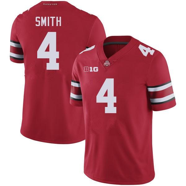 Ohio State Buckeyes #4 Smith Jersey Red | College Football Replica Shirt | Game Day Fan Apparel for Men Women | Big Ten Sports Tee