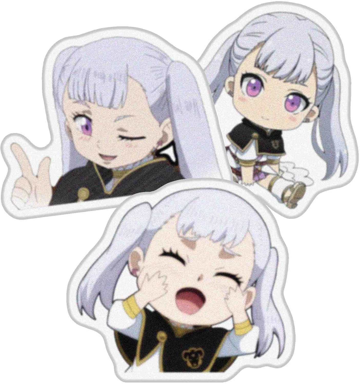 Noelle Silva Funny Girl Chibi Pack 3 Pcs Stickers for Water Bottles, Phones, Laptop, Car