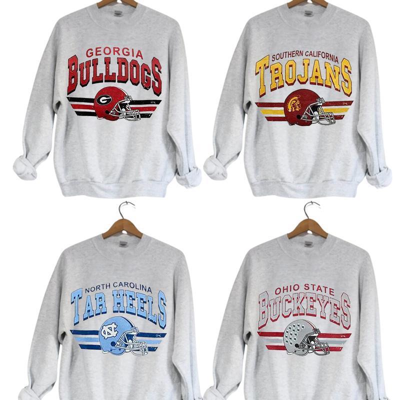 Vintage Football NCAA Sweatshirt, Vintage Sweatshirt All Teams NCAA