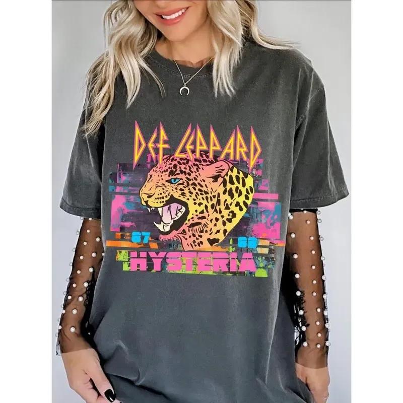 Def Leppard Hysteria Rocker Shirt 80s Retro Graphic Tee