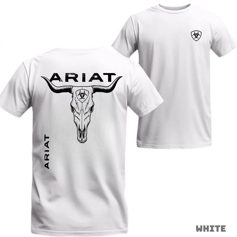 ARIAT T-Shirt – Bold bull skull design, perfect for a rugged and strong style, Full Color , Full Size ,For Men, Women Top Womenswear