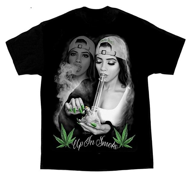Up In Smoke Chicano Art David Gonzales DGA T Shirt