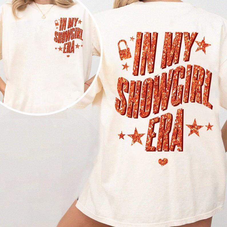 Vintage Showgirl-Shirt 2 Side – The Life of a Showgirl Graphic Tee, Retro Glitter Statement Shirt for Performers, Made in USA.LKD