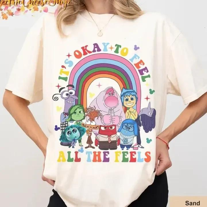 Today I Feel All The Feels Inside Out 2 Shirt, Trending Inside Out 2 T-Shirt, Inside Out Characters Funny Shirt, Joy Sadness Anger Envy Tee