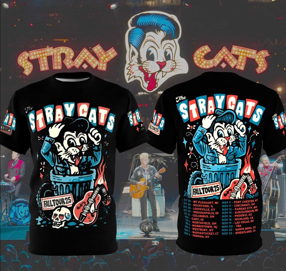 Hot Trend The Stray Cats 2025 3D T-shirt All Size S to 5XL LT787