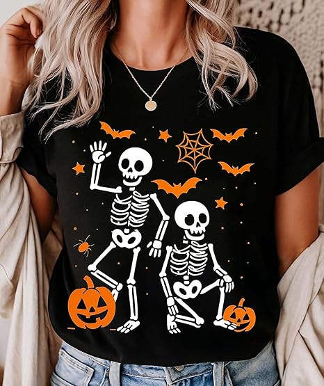 Anti Trump Halloween Skeleton Shirt Funny Spooky Pumpkin Costume Tee FDT Spooky Satire Gift for Woman Man Anti Trump MAGA On Christmas Birthday Unisex Graphic T-Shirt Fall Party Meme Apparel 2025