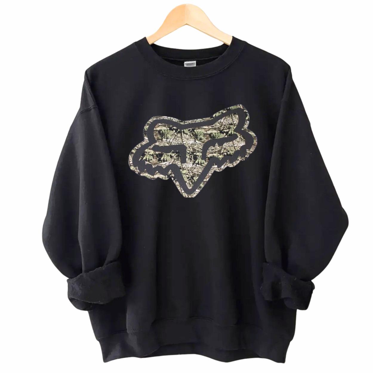 Fox Racing Camouflage Logo Sweatshirt, Camo Fox Racing Shirt, Perfect for Moto Fans and Racing Enthusiasts, Gift For Fan Racing