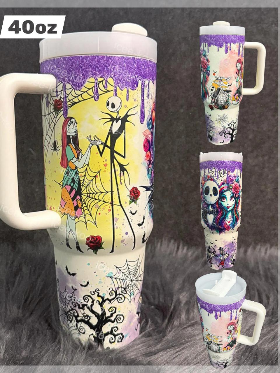 The Nightmare JackandSailly Tumbler 40oz ,Halloween Stainless Steel Tumbler, Halloween Gifts 40oz Tumbler Horror Movie Lovers, Gym Tumbler 40oz , Gift for Birthday, Halloween , Special day