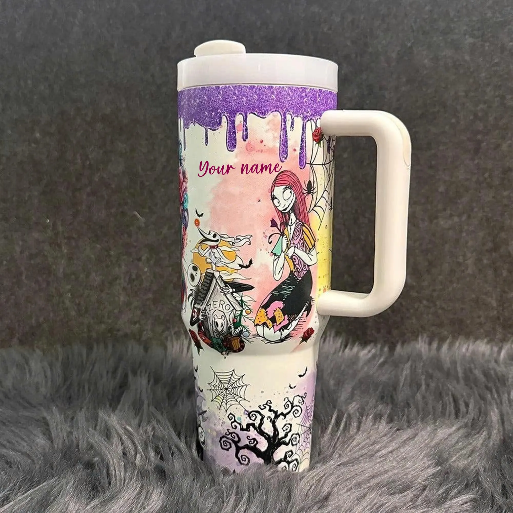 The Nightmare JackandSailly Tumbler 40oz ,Halloween Stainless Steel Tumbler, Halloween Gifts 40oz Tumbler Horror Movie Lovers, Gym Tumbler 40oz , Gift for Birthday, Halloween , Special day