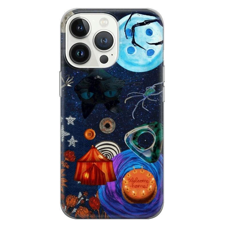 Coraline Phone Case Cartoon Character Cover fit for iPhone 16, 15, 14, 13, 12, 11, XR, XS, 8 Pro Max Pro Plus Mini, Phone All Accessories, Funny Phone Case, Preppy and Cute Phone Case