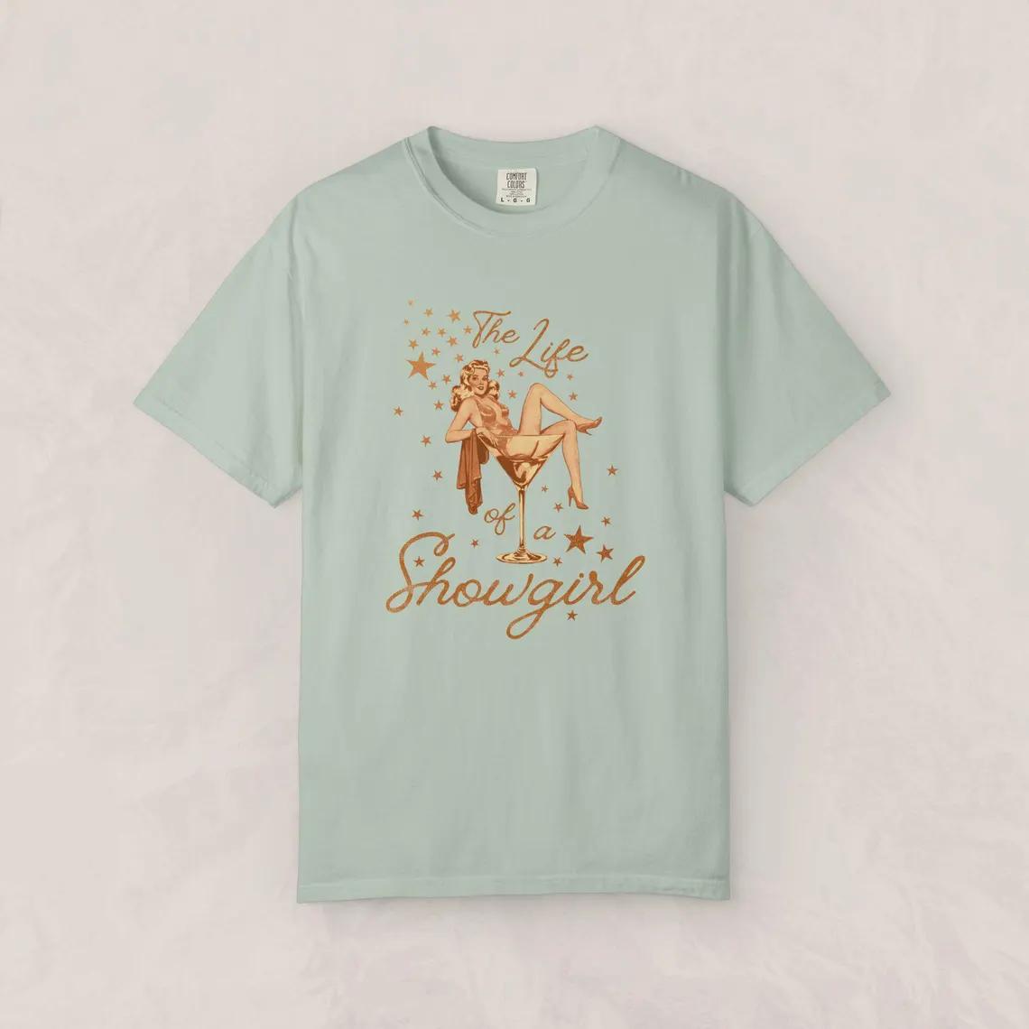 Comfort Color The Life Of A Showgirl Shirt , T.S The Life Of A Showgirl , TS12 New Album , In My Showgirl Era