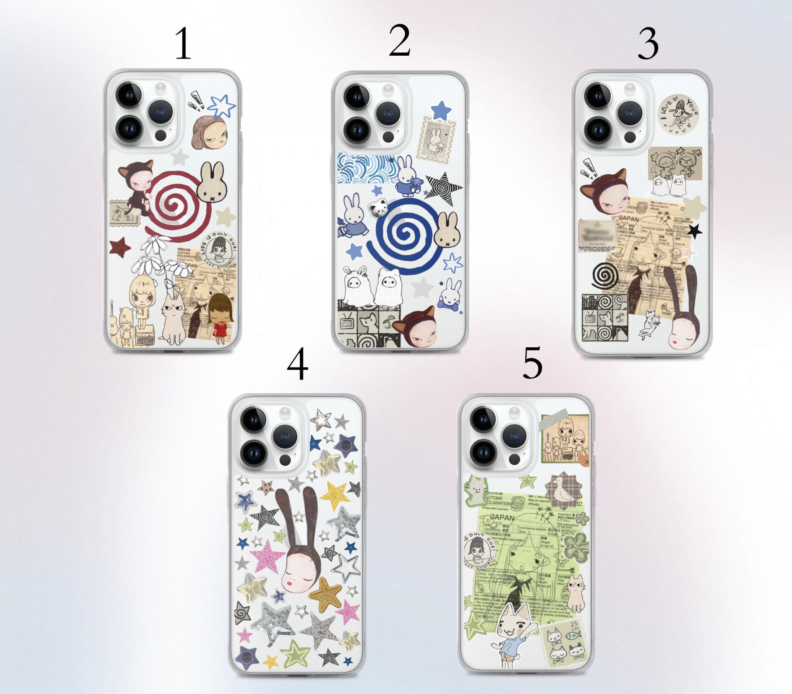 Japansese Moodboard Miffy Collage Phone Case Compatible with iPhone X, 11, 12, 13, 14, 15 & more – check our available sizes