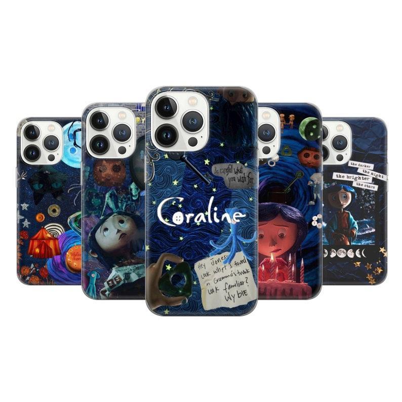 Coraline Phone Case Cartoon Character Cover fit for iPhone 16, 15, 14, 13, 12, 11, XR, XS, 8 Pro Max Pro Plus Mini, Phone All Accessories, Funny Phone Case, Preppy and Cute Phone Case