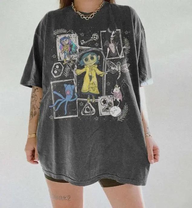 Vintage Coraline tshirt, Horror Coraline tee, Coraline Doll Shirt, Coraline Jones Halloween shirt, comfort tshirt, tshirt trend, tshirt hot trend 2025