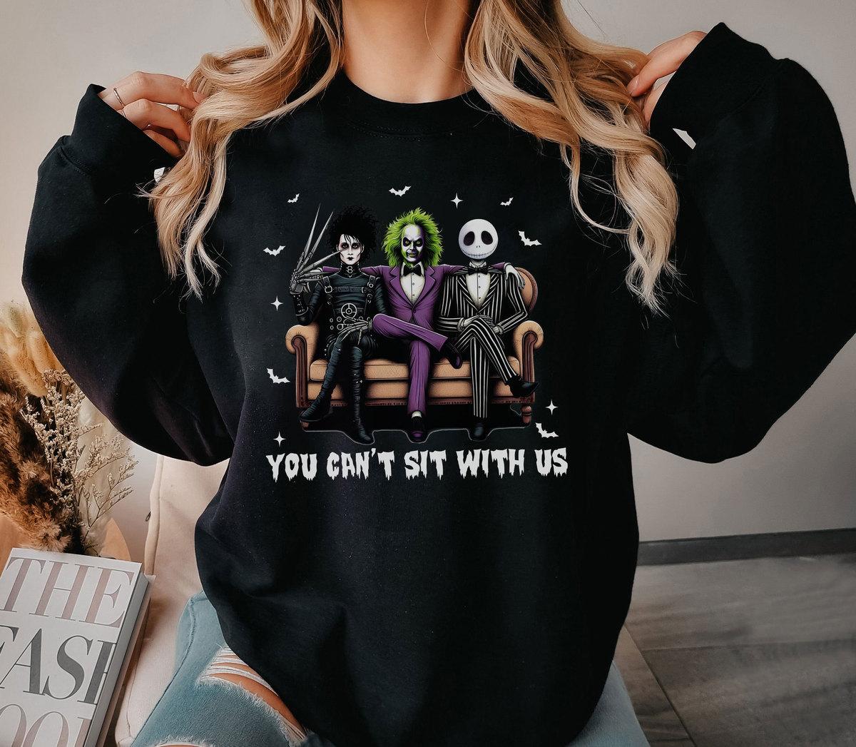 You Can’t Sit With Us Shirt, Scary Halloween , Horror Movies, Halloween Killer Friends Shirt, Halloween You Can’t Sit With Us Beetlejuice shirt