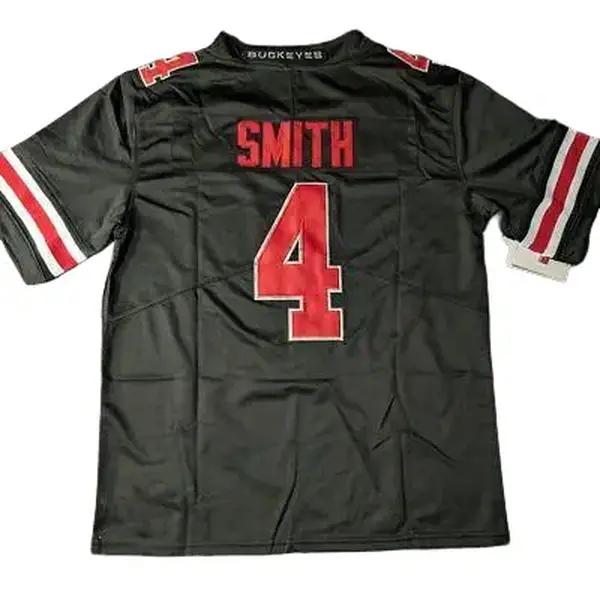 Red #4 Embroidered Football Jersey | College Game Day Shirt | Unisex Stitched Sports Fan Top | Custom 2025 Athletic Shirt for Men Women