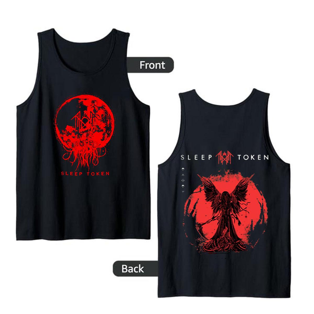 Sleep Token Take Me Back To Rock Tank Top 2-Sided Design From Pure Cotton Fabric Suitable For All Seasons, Unisex