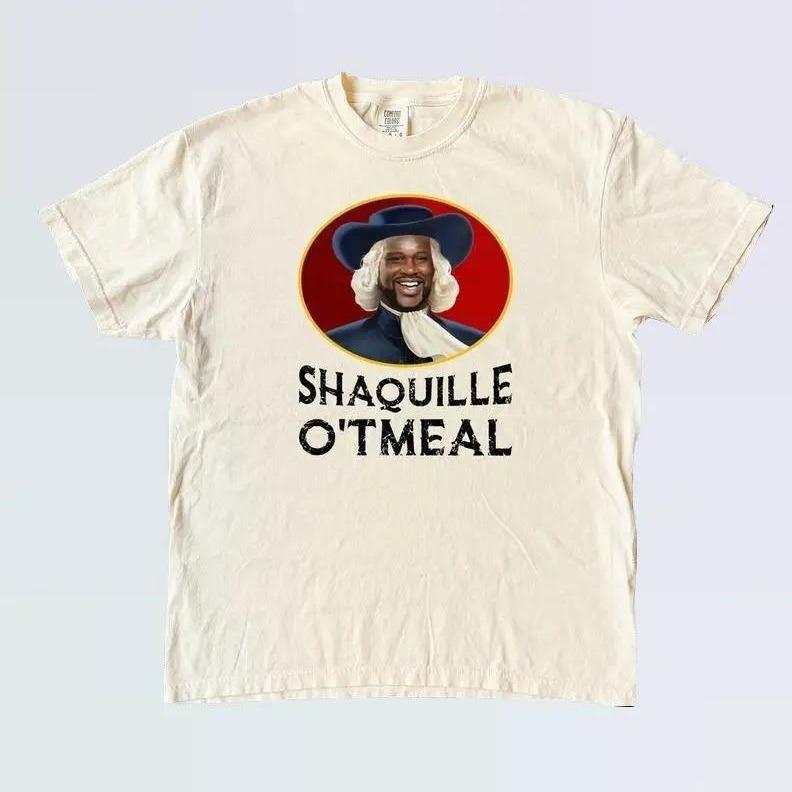 Shaquille O’tmeal Shirt, Funny Comfort s T-Shirt, Retro Unisex T Shirt, Funny T Shirt, Meme T Shirt, Casual Basic Tops For Lady, Gifts For Her, Women’s Tops, Womenswear, Cotton Fabric Relaxed Fit Chic Style