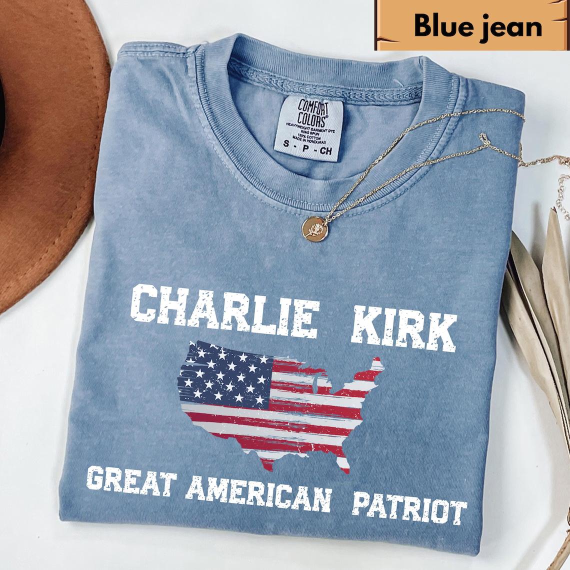 Comfort Colors Pray for Charlie Kirk Shirt, Patriotic Charlie Kirk T-Shirt, Faith-Based Unisex Tee, Political Awareness Top