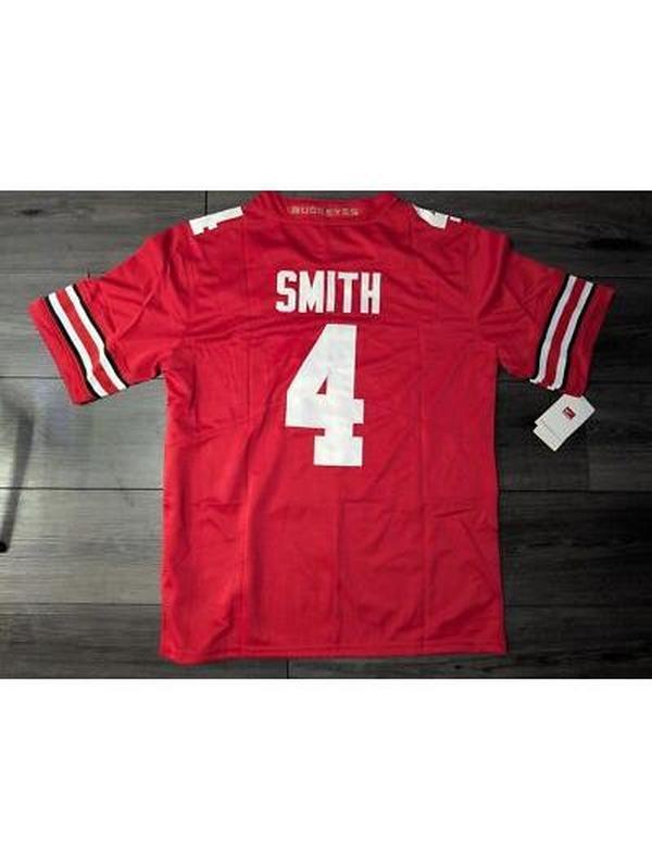 Red #4 Embroidered Football Jersey | College Game Day Shirt | Unisex Stitched Sports Fan Top | Custom 2025 Athletic Shirt for Men Women