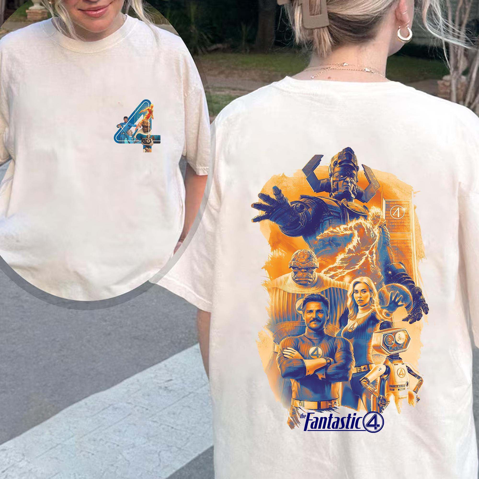 The Fantastic Four First Steps Vintage Wrestling Shirts, Fantastic 4 Unisex Vintage Graphic T-shirt, Pedro Pascal Fantastic 4 Graphic Print T-shirt