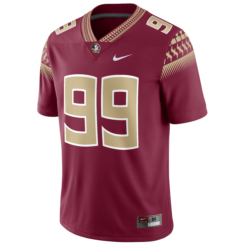 Florida State Seminoles #99 Burns Jersey – Garnet College Football Shirt, FSU Game Day Fan Gear, NCAA Team Apparel for Men