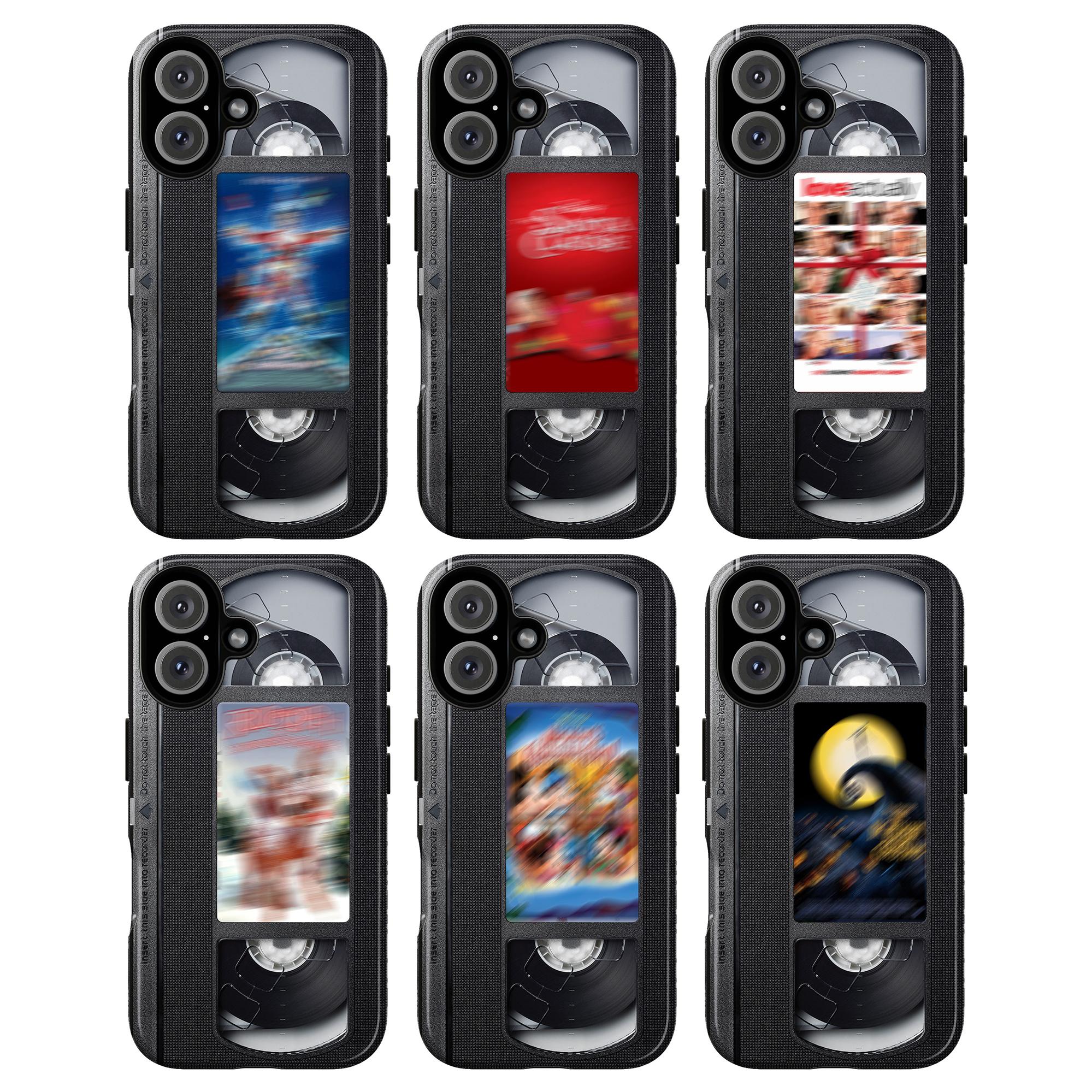Christmas Movie VHS Phone Case, Retro Christmas Movies Phone Case for iPhone 17 16 15 14 13 12 11 Pro Max X XS & SS Galaxy S21–S25 Plus Ultra, VHS Tape Tough Case, Holidays Xmas Gift for Film Lovers, Classic Gift for Her Him