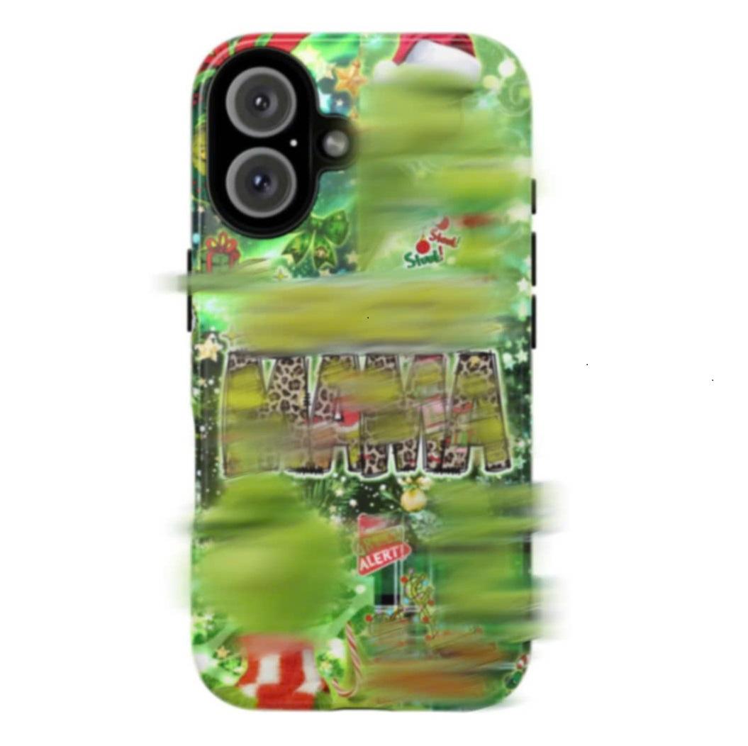 Movie Christmas Phone Case, Grinchy Mama Phone case, Compatible with iPhone 17 Pro Max 16 Plus 15 14 13 12 11 Air, Xmas Gift, Winter Gift for Her/Him