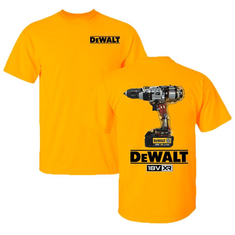 Tools Drill 18V XR T-Shirt Construction Worker Humor Tee for Men & Women – Heavy Equipment Shirt, Diesel Mechanic Gift, Casual Cotton Shirt, Medium Size