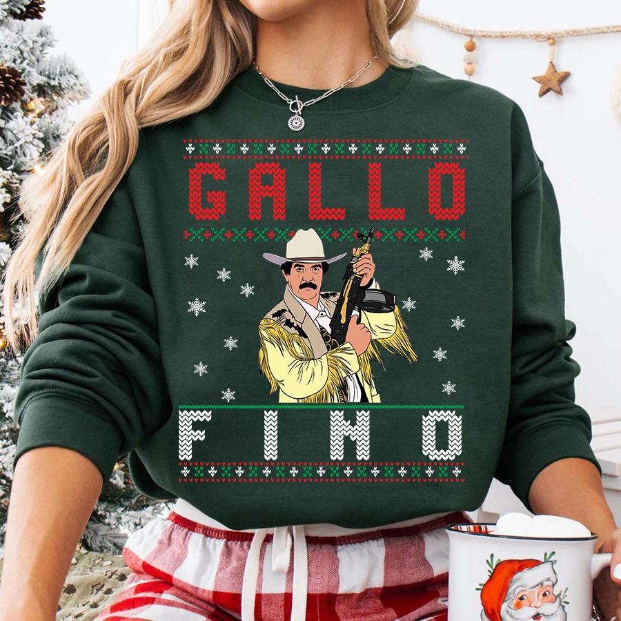 “Gallo Fino” Sweatshirt | Classy Fine Rooster Spanish Idiom Crewneck | Dapper Latino Statement Apparel
