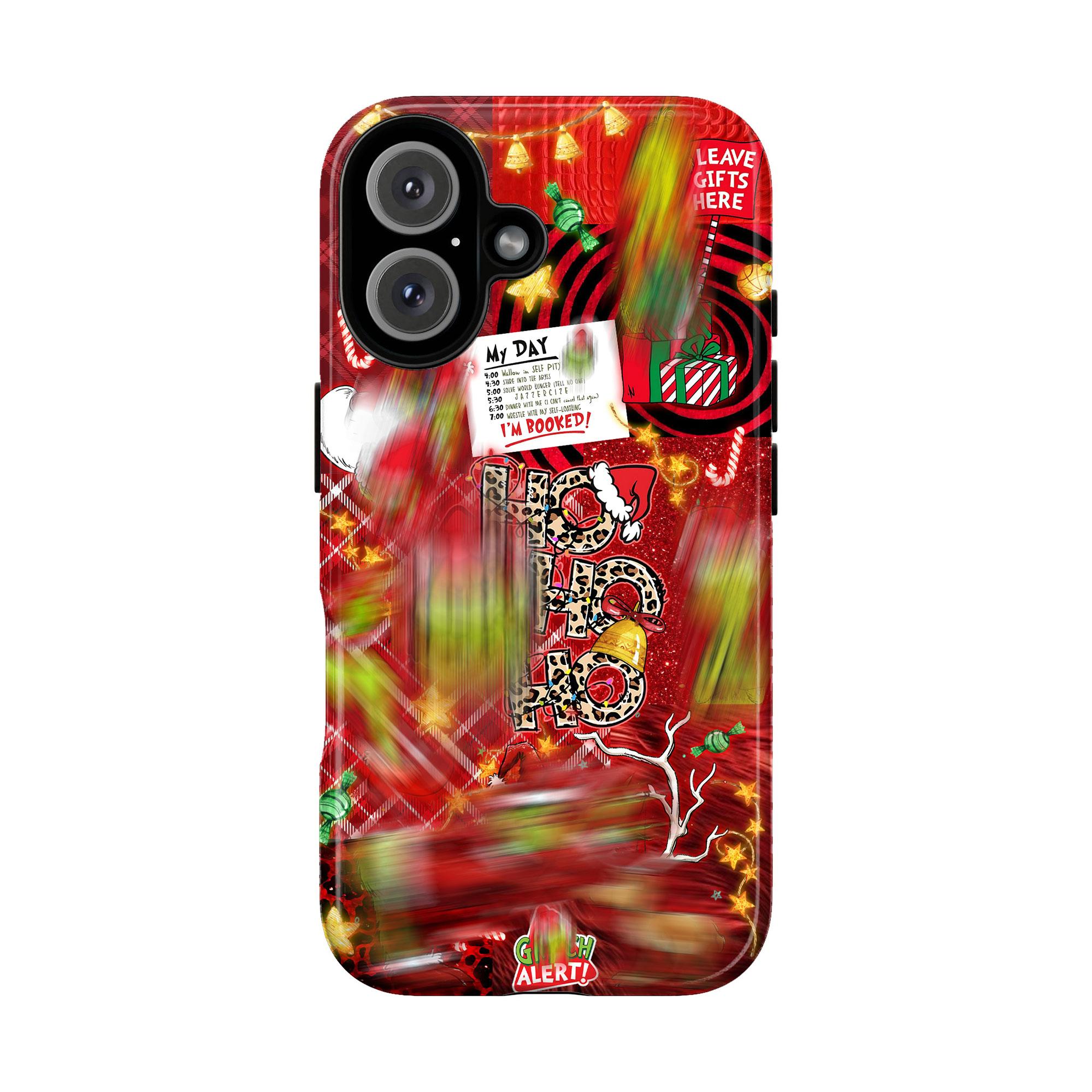 Christmas Movie Phone Case, Grinchy “Ho Ho Ho” My Day Phone Cover Protective Cover, Gift for Fan, Gift for Her, Gift for Him, many background, VELVET CASE SHOP BRAND